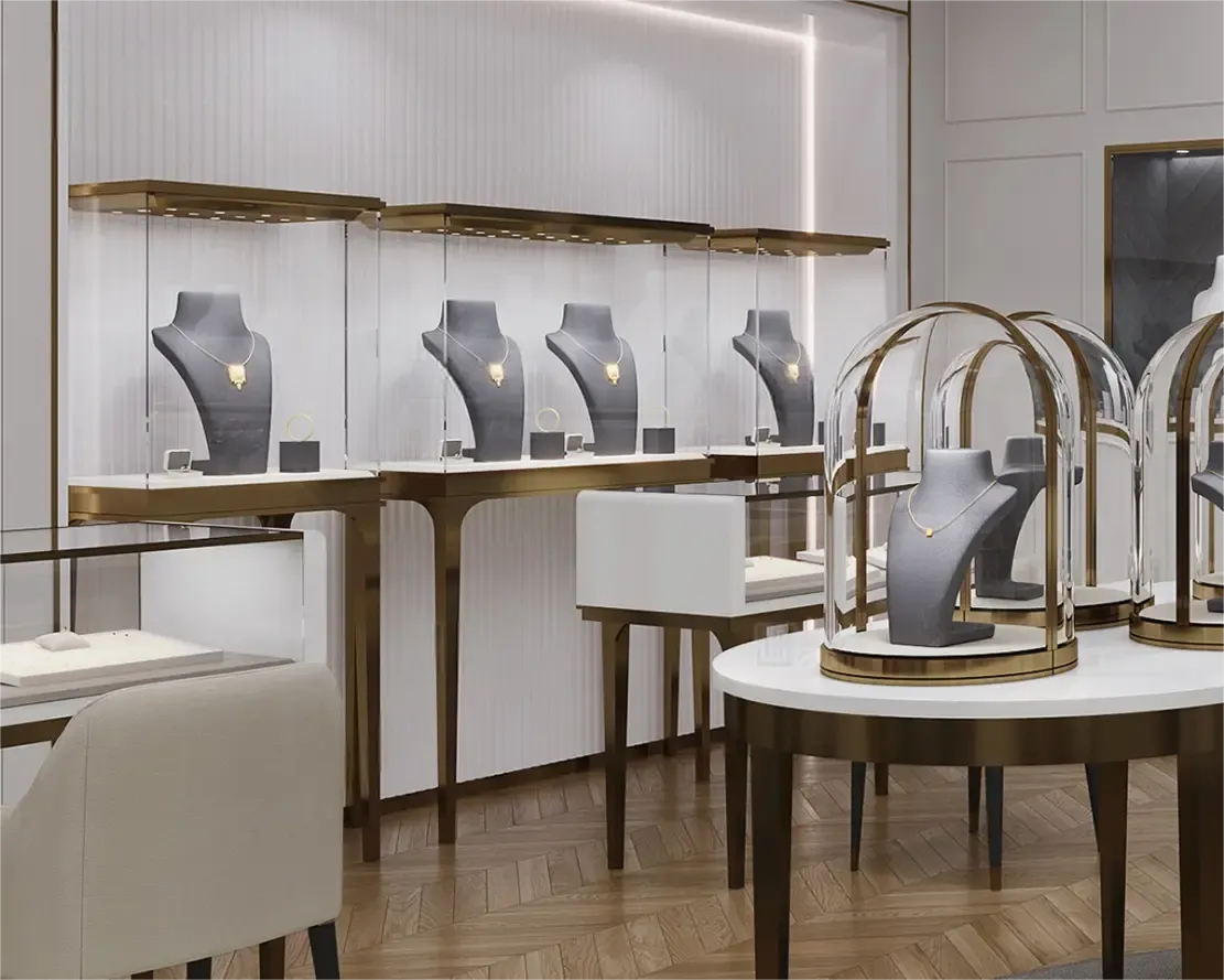 Custom Luxury Jewelry Tall Display Cabinet