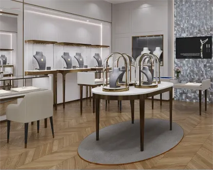 Custom Luxury Jewelry Island Showcase