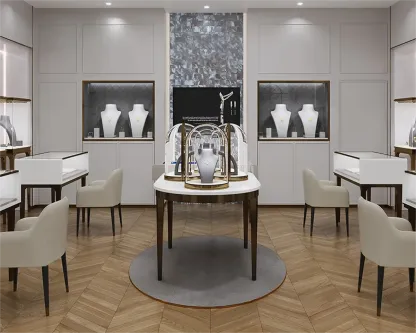 Custom Luxury Jewelry Island Showcase