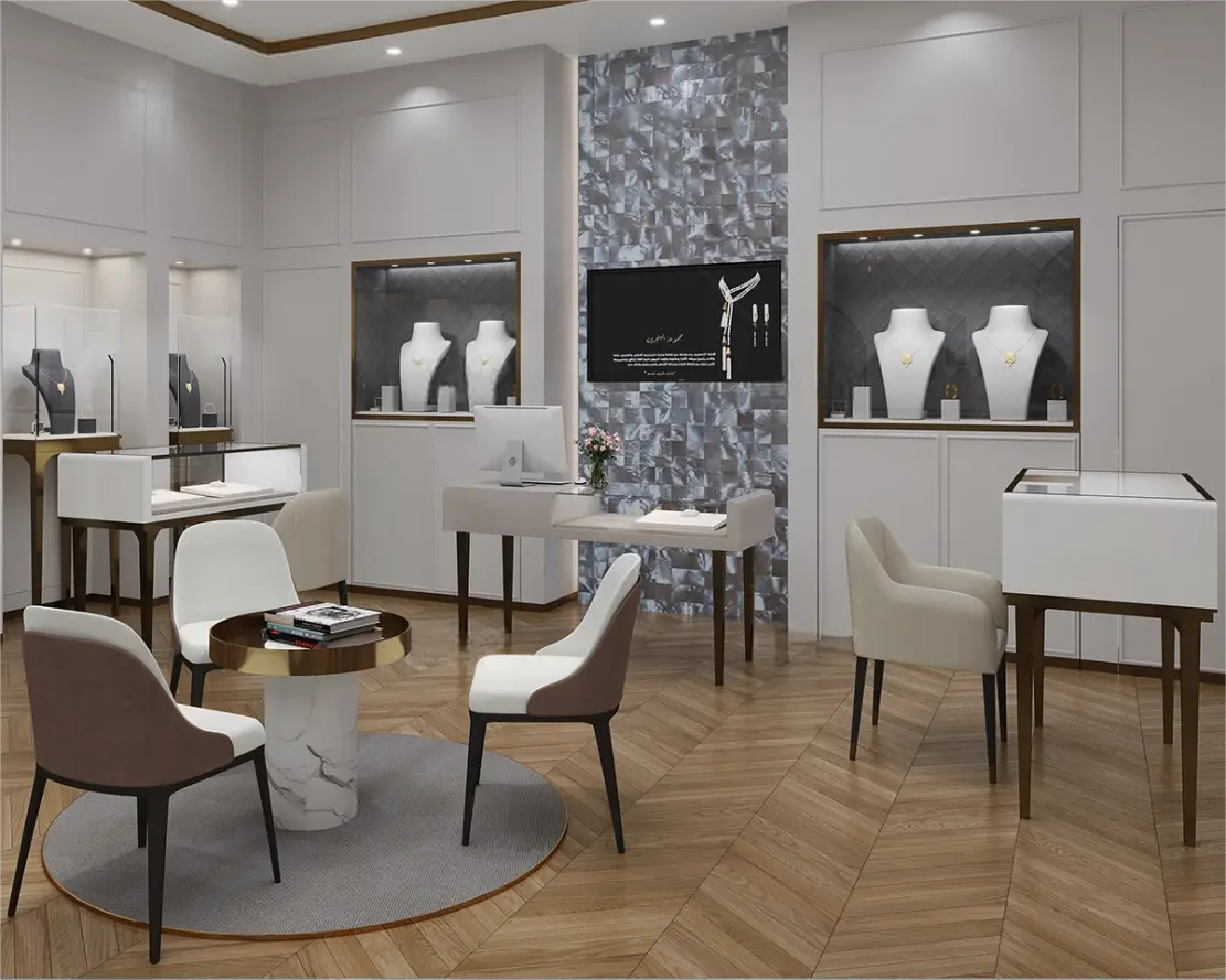 Custom Luxury Jewelry Wall Display Cabinet