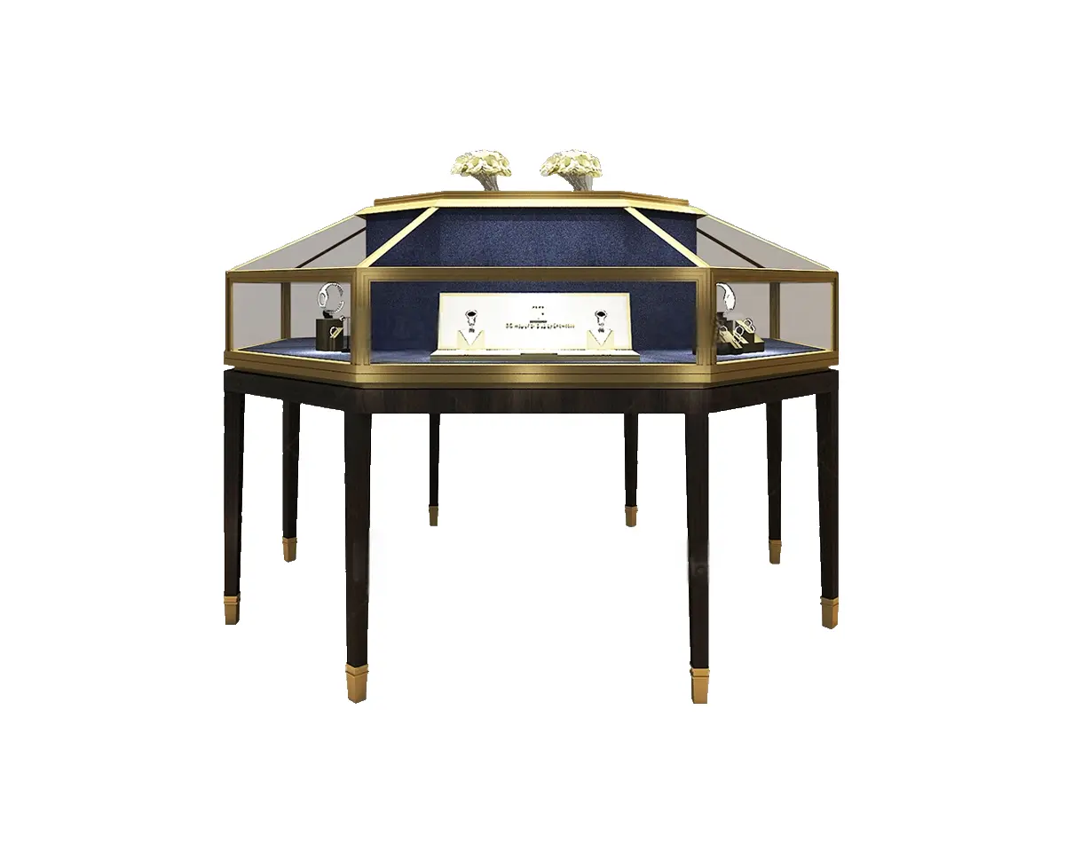 Custom Luxury Jewelry Island Showcase