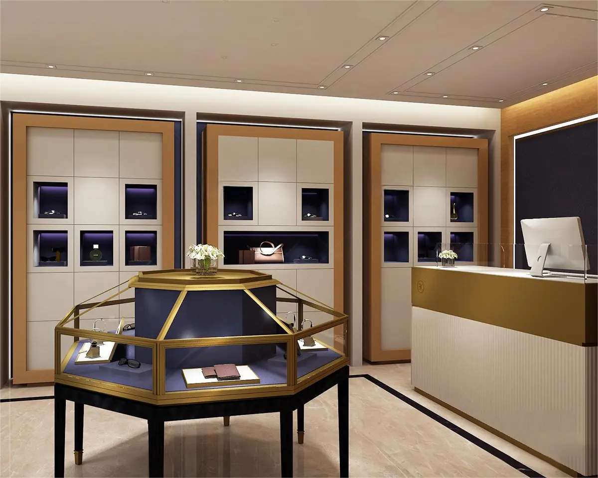 Custom Luxury Jewelry Island Showcase