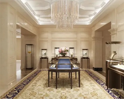 Custom Luxury Jewelry Island Showcase