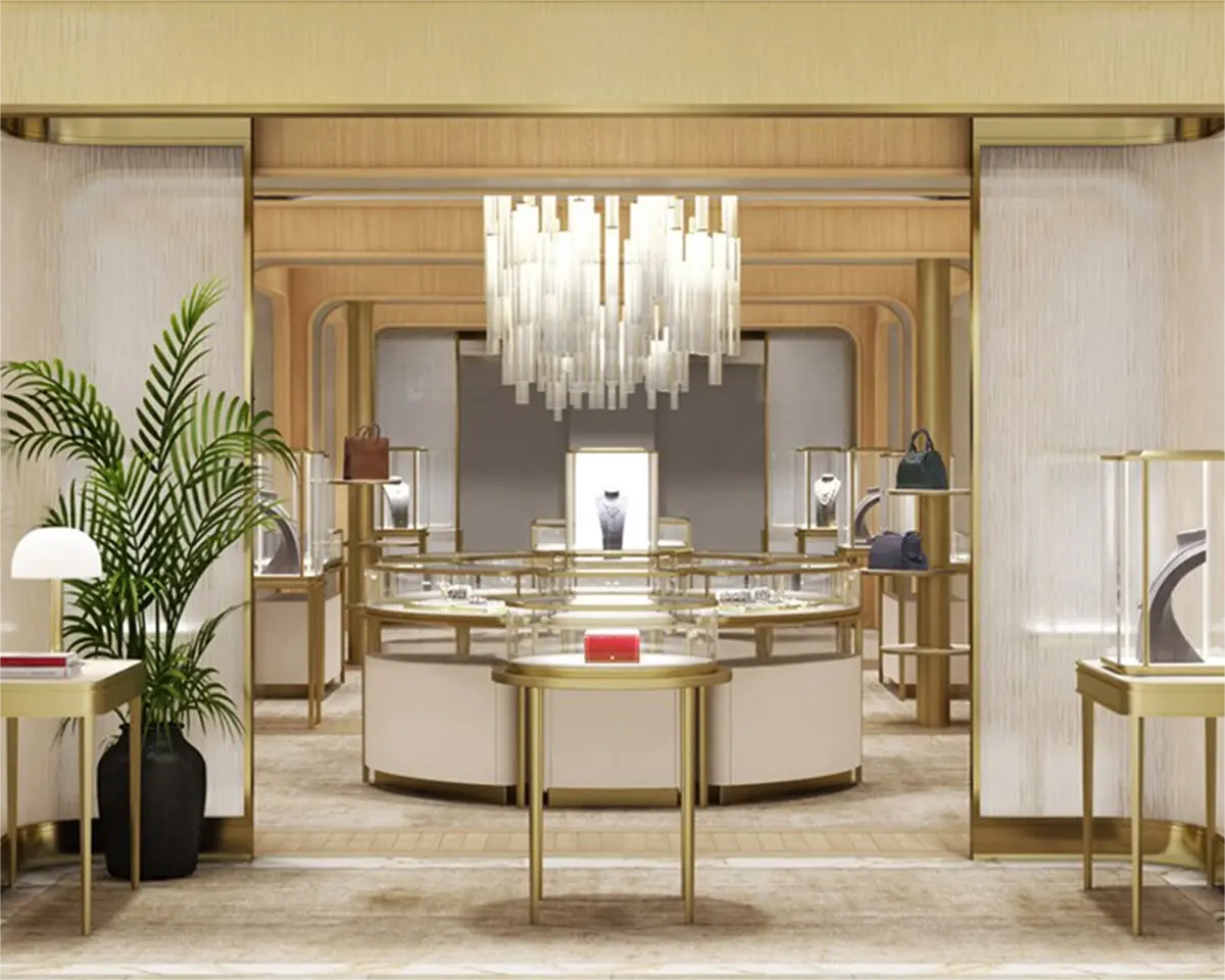 Custom Luxury Jewelry Island Showcase