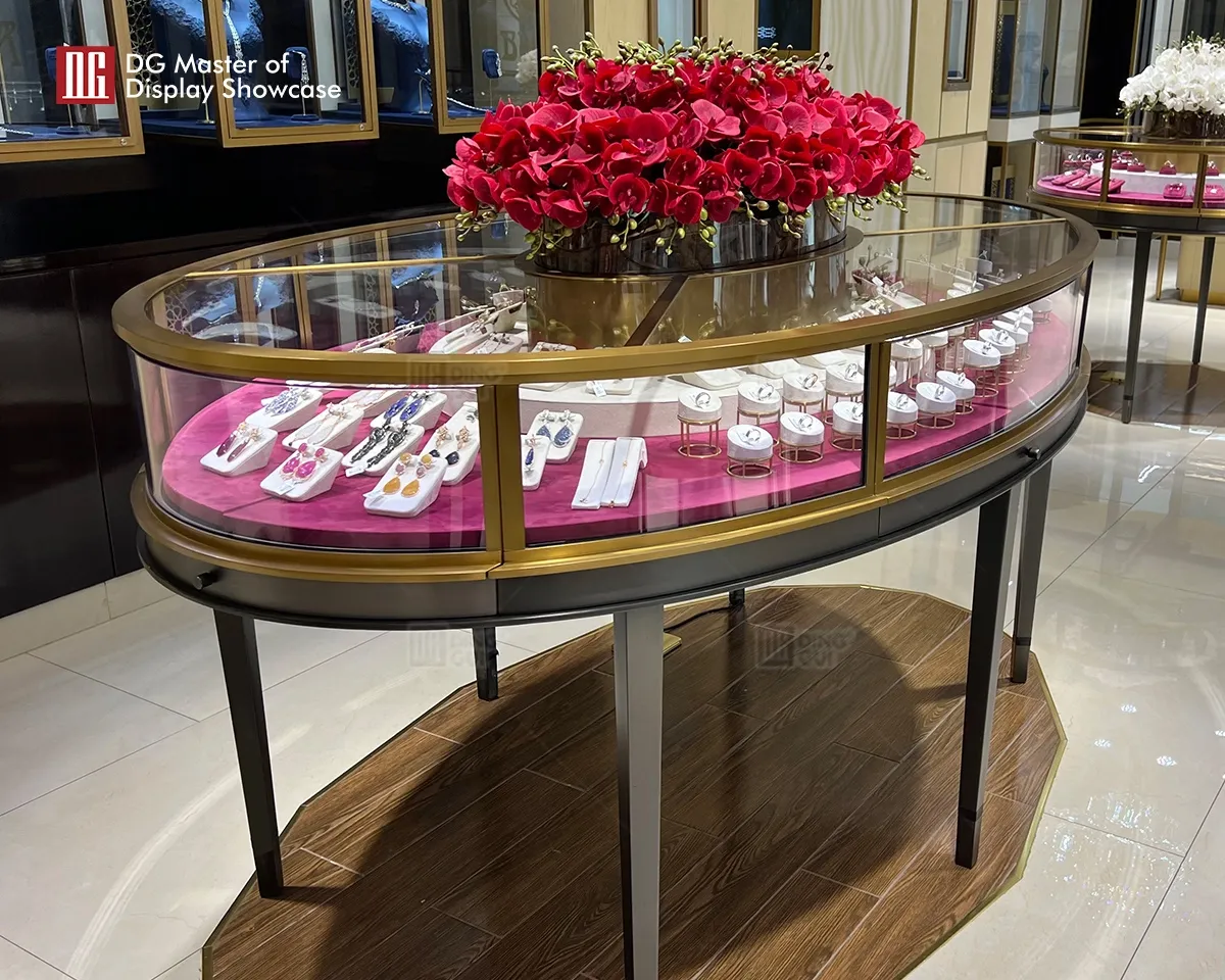 Custom Luxury Jewelry Island Showcase