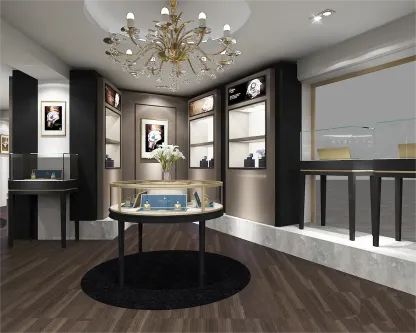 Custom Luxury Jewelry Island Showcase