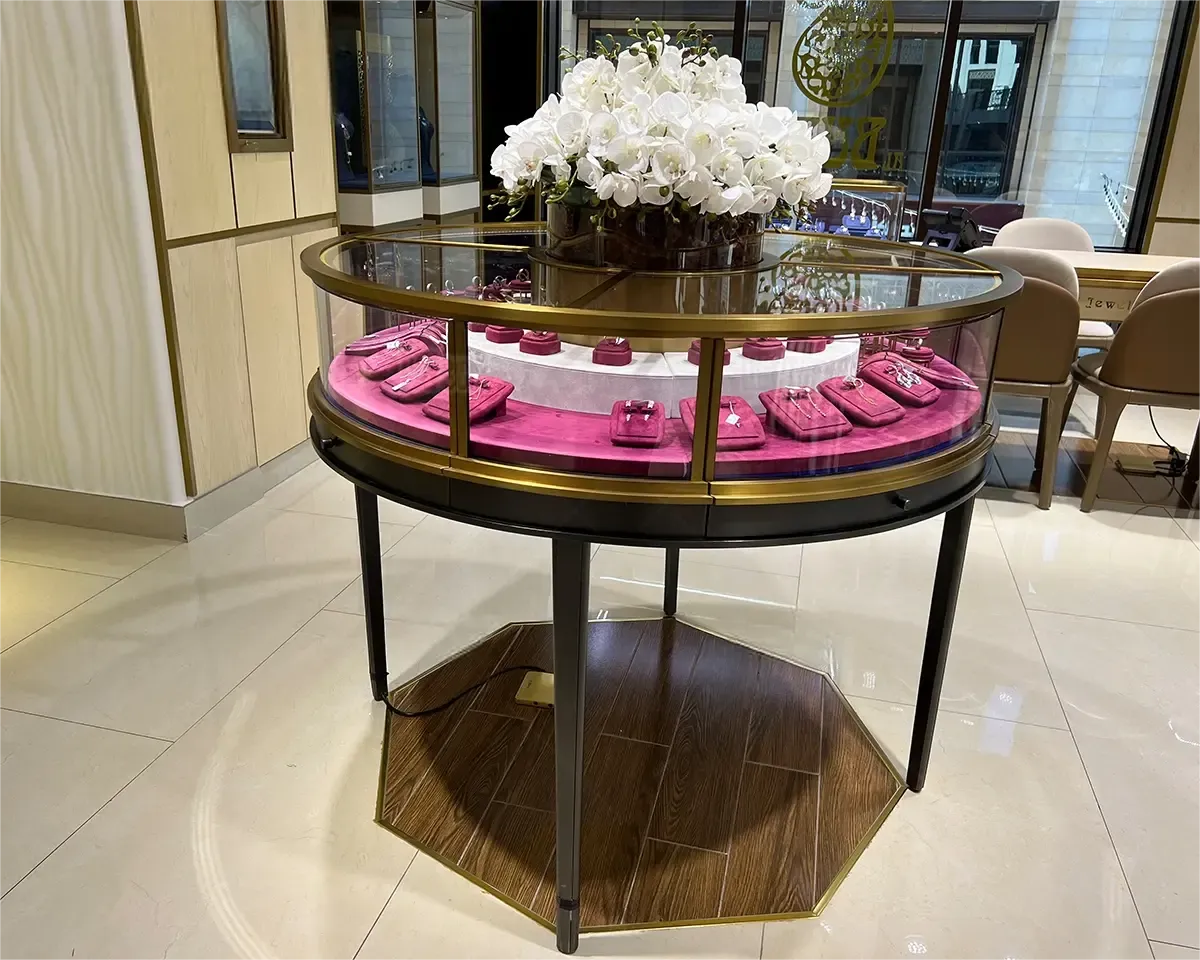 Custom Luxury Jewelry Island Showcase