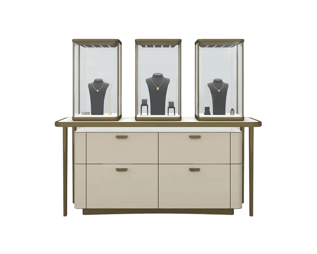 Custom Luxury Jewelry Tall Display Cabinet