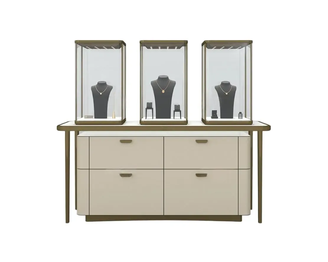 Custom Luxury Jewelry Tall Display Cabinet