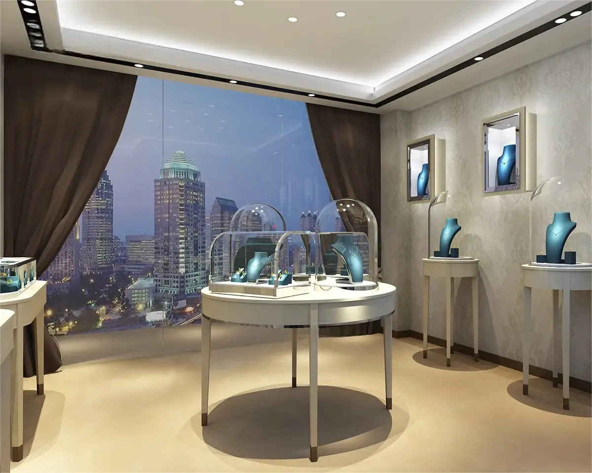 Custom Luxury Jewelry Island Showcase