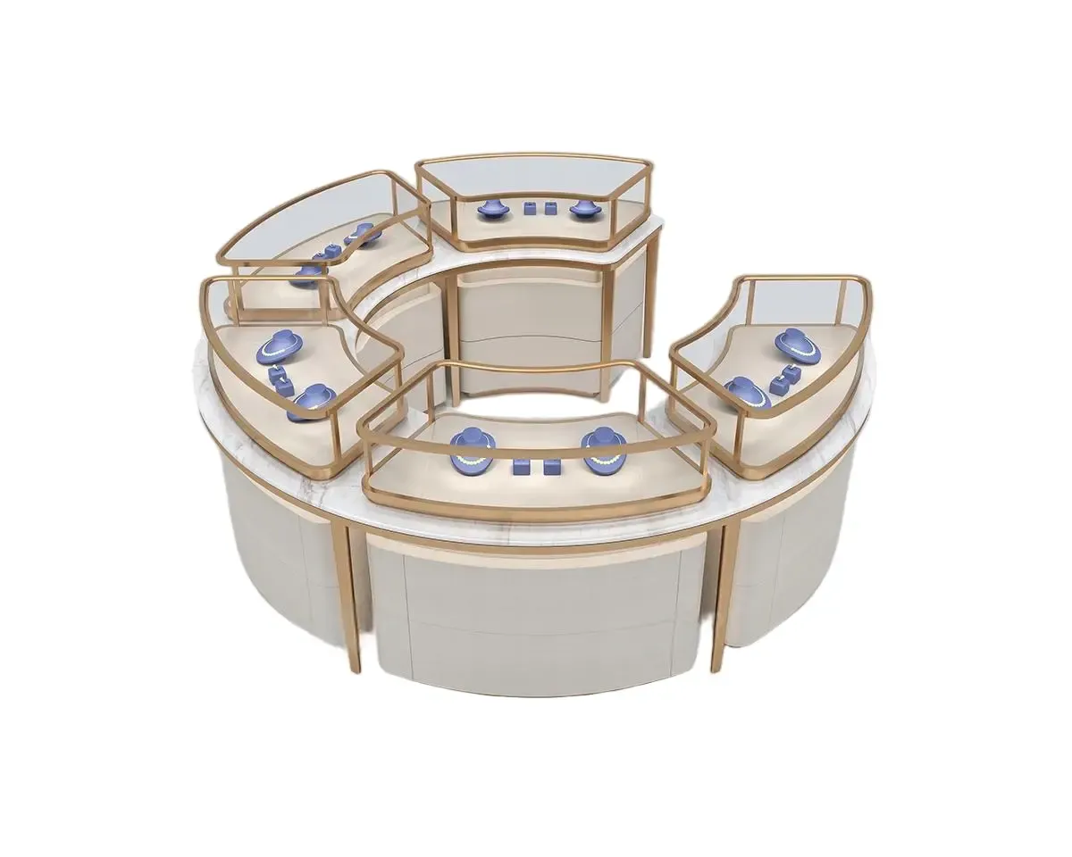 Custom Luxury Jewelry Island Showcase