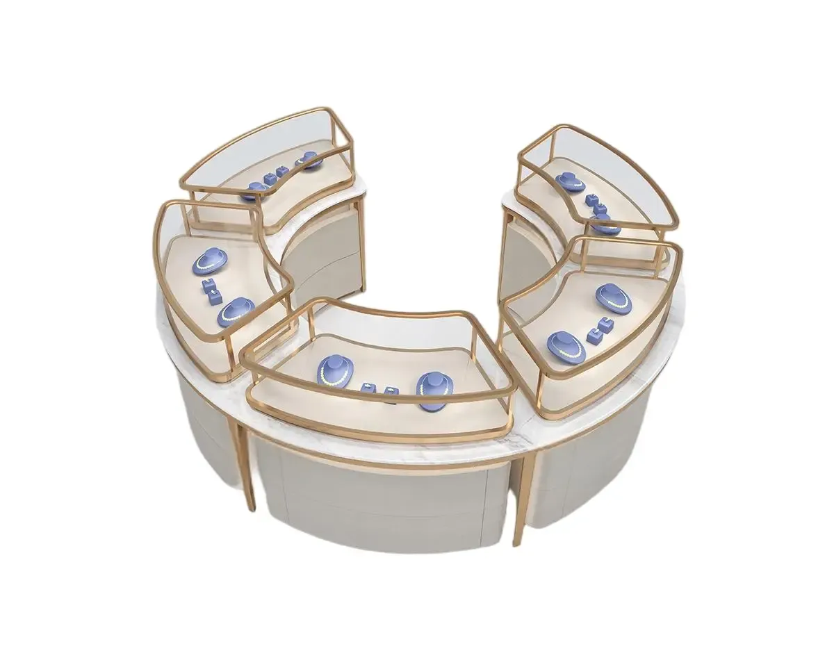 Custom Luxury Jewelry Island Showcase