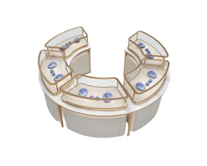 Custom Luxury Jewelry Island Showcase