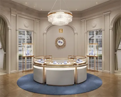 Custom Luxury Jewelry Island Showcase