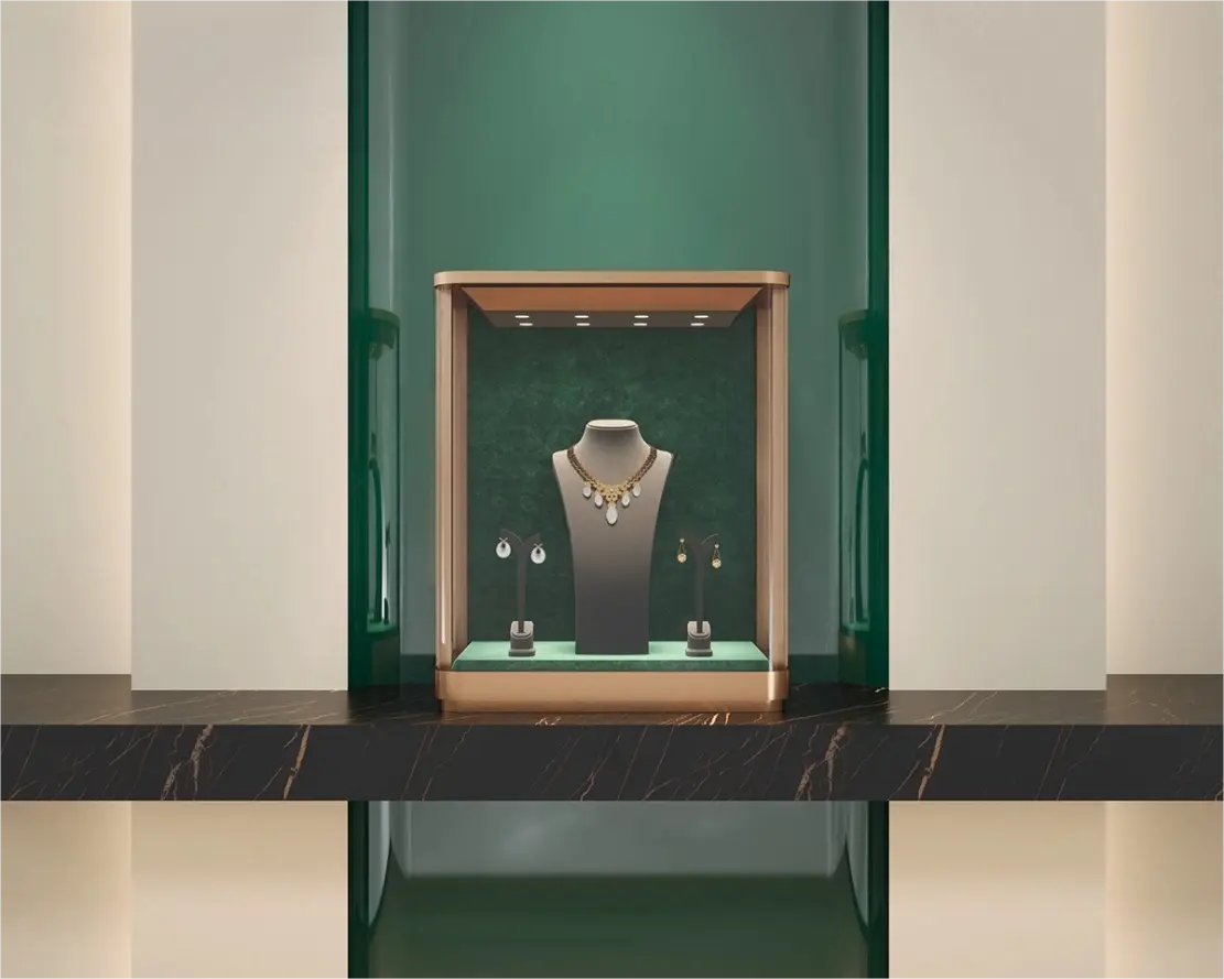 Custom Luxury Jewelry Wall Display Cabinet
