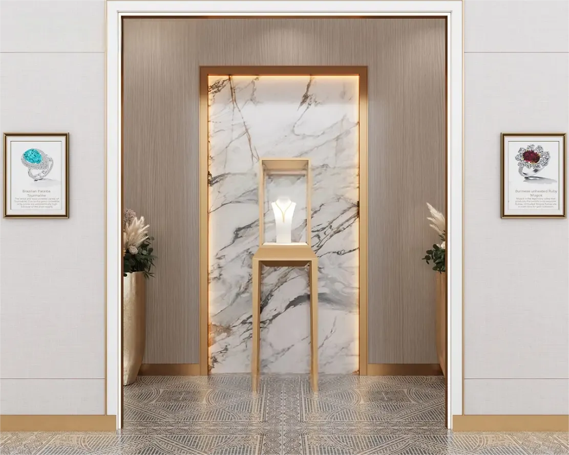 Custom Luxury Jewelry Tall Display Cabinet