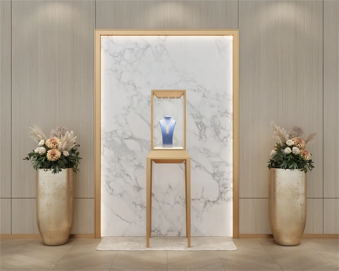 Custom Luxury Jewelry Tall Display Cabinet