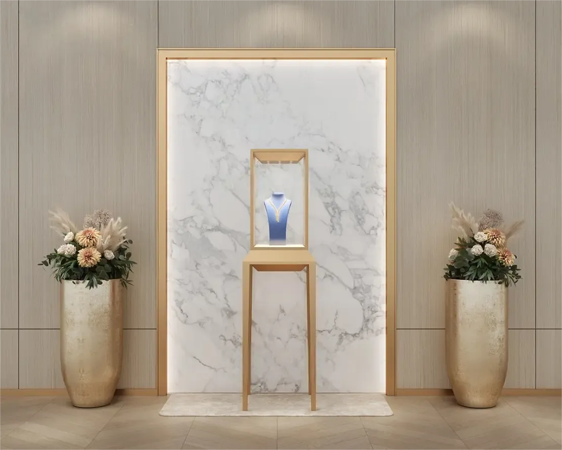 Custom Luxury Jewelry Tall Display Cabinet