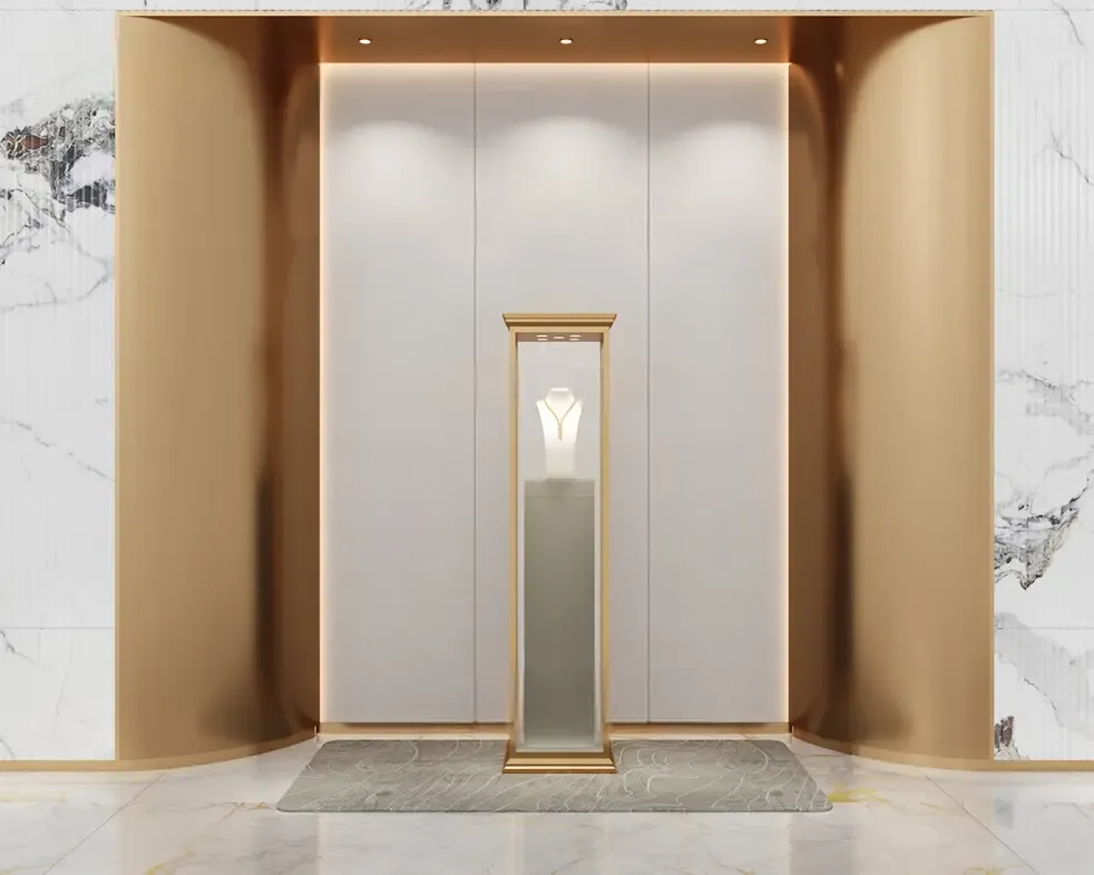 Custom Luxury Jewelry Tall Display Cabinet