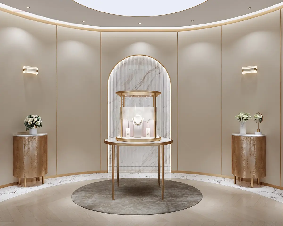 Custom Luxury Jewelry Island Showcase