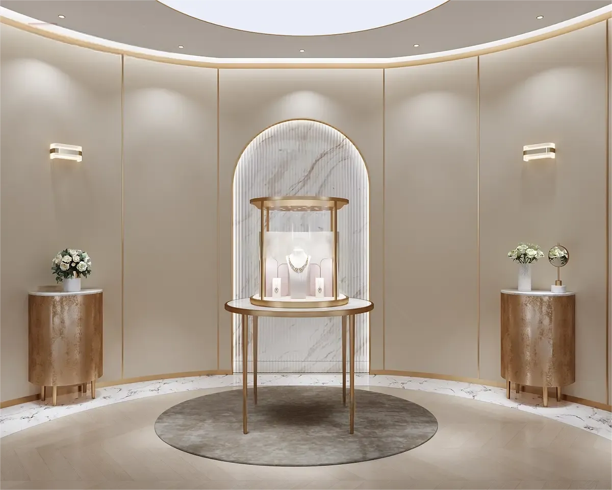 Custom Luxury Jewelry Island Showcase