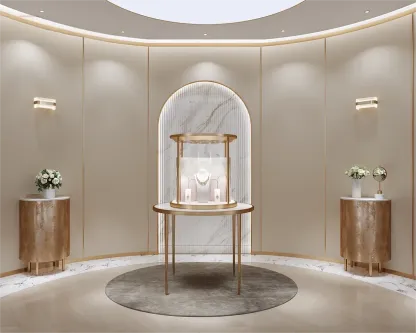 Custom Luxury Jewelry Island Showcase