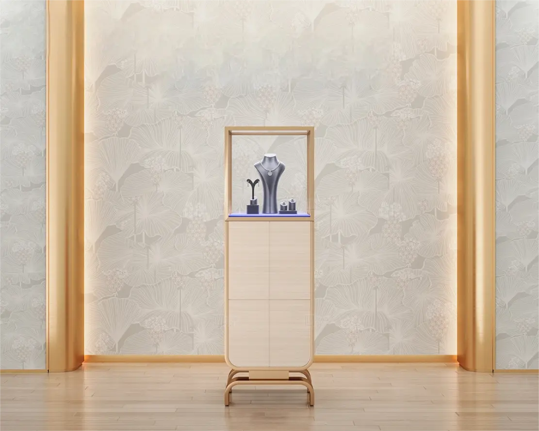 Custom Luxury Jewelry Tall Display Cabinet