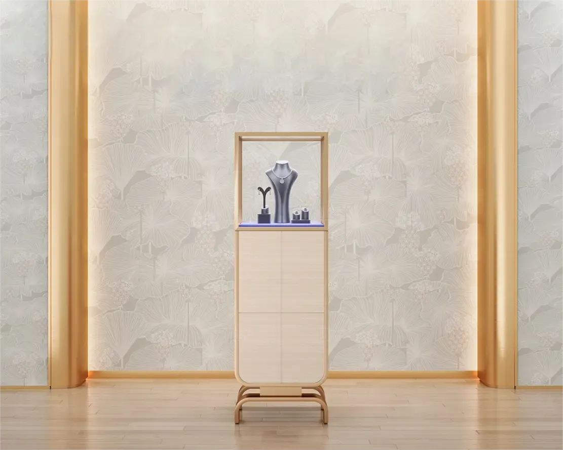 Custom Luxury Jewelry Tall Display Cabinet
