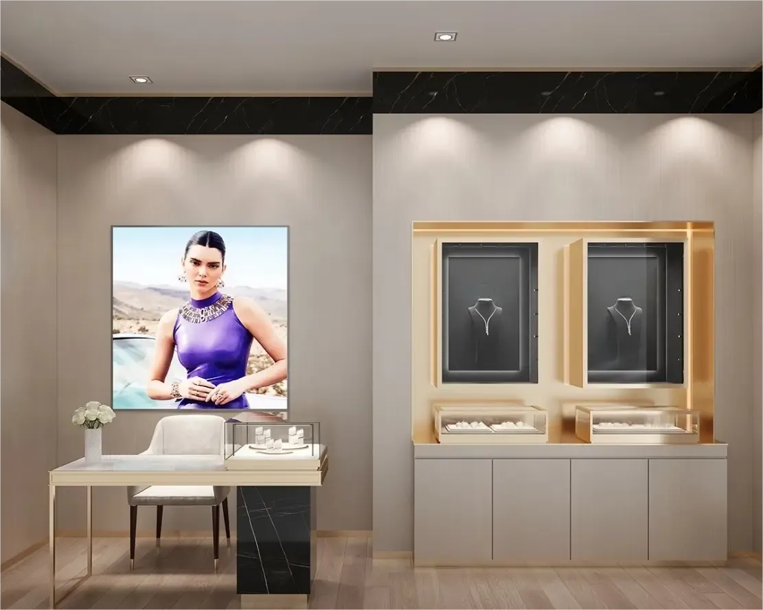 Custom Luxury Jewelry Wall Display Cabinet