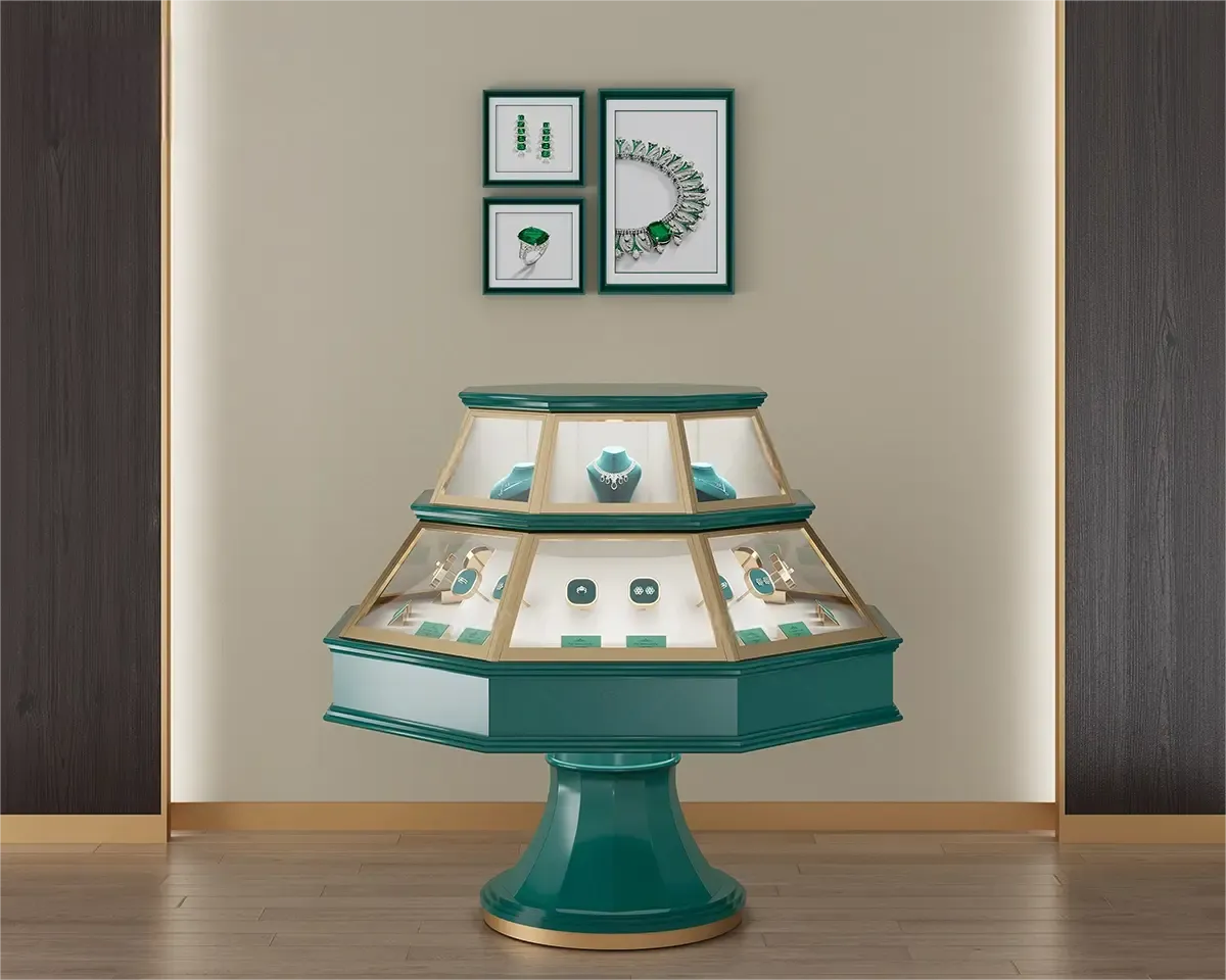 Custom Luxury Jewelry Island Showcase