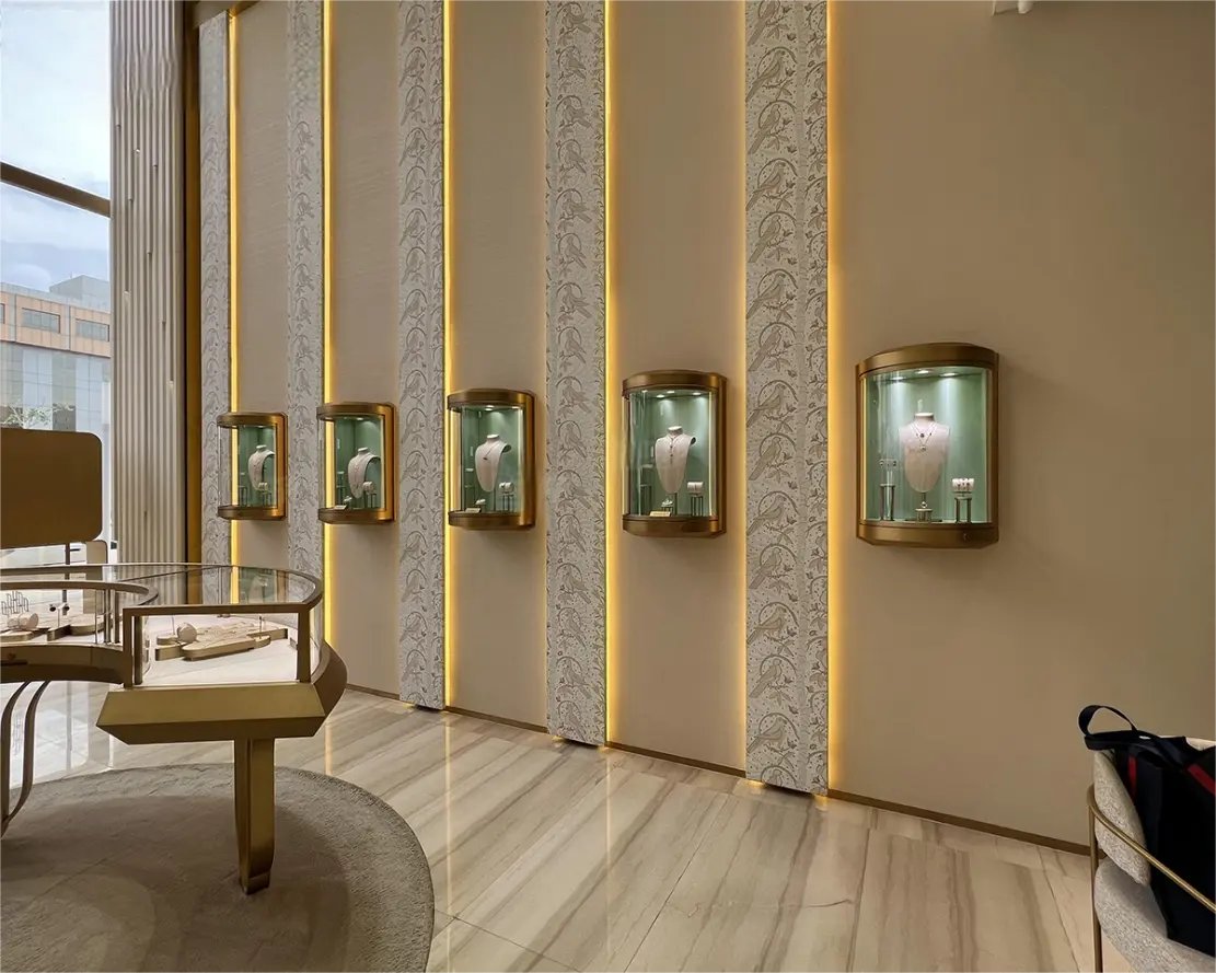 Custom Luxury Jewelry Wall Display Cabinet