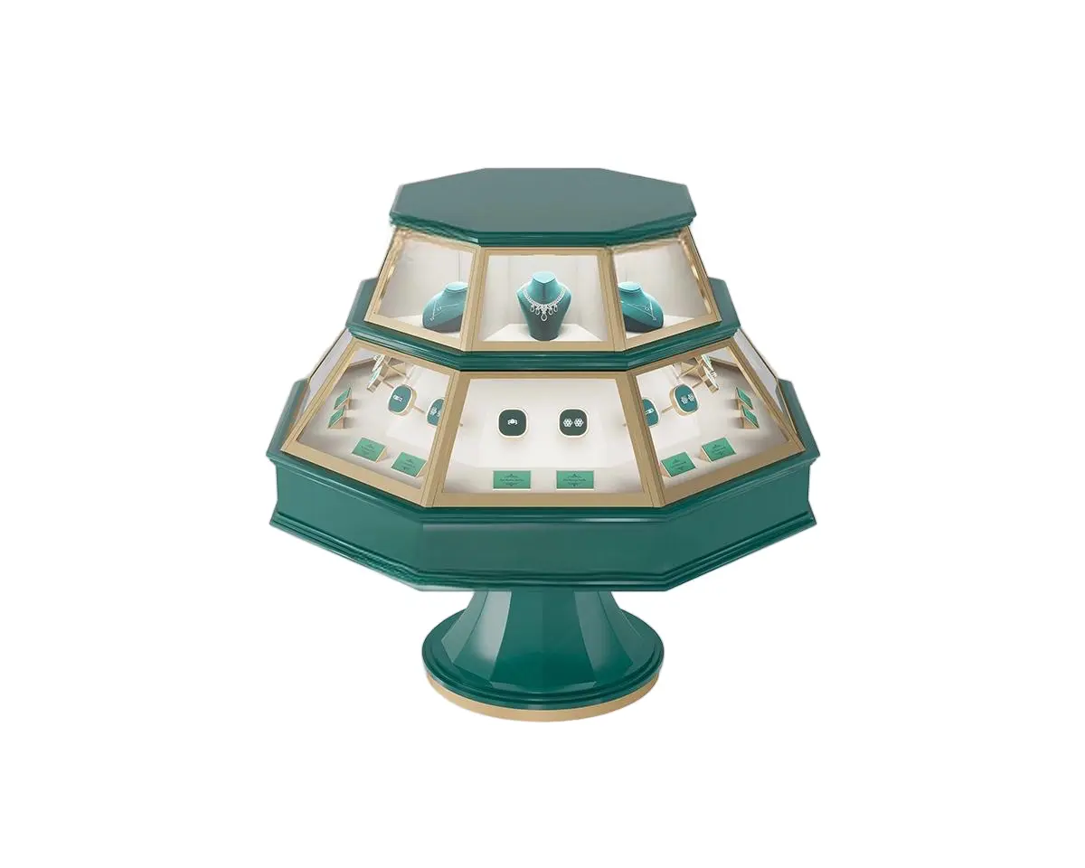 Custom Luxury Jewelry Island Showcase