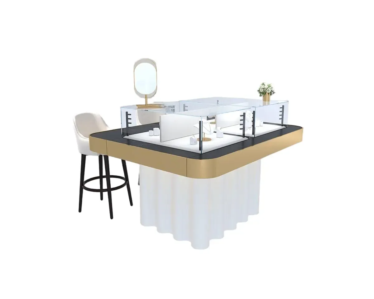 Custom Luxury Jewelry Island Showcase