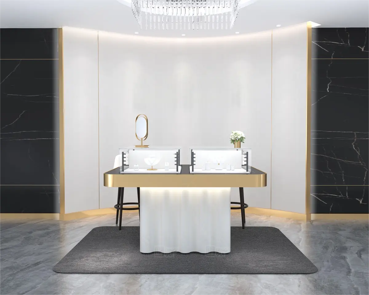 Custom Luxury Jewelry Island Showcase