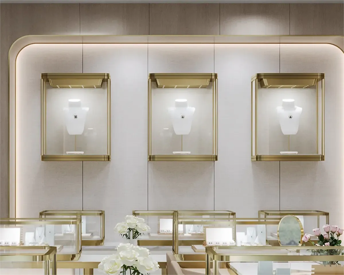 Custom Luxury Jewelry Wall Display Cabinet