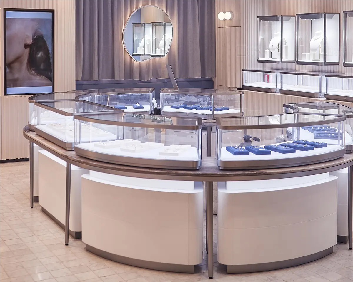 Custom Luxury Jewelry Island Showcase
