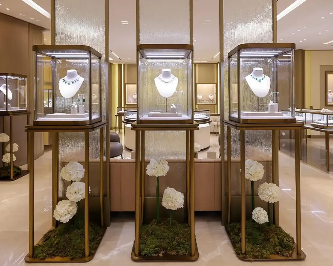 Custom Luxury Jewelry Tall Display Cabinet