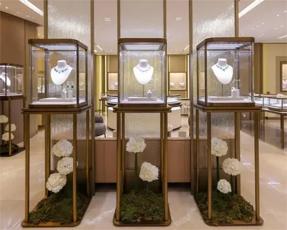 Custom Luxury Jewelry Tall Display Cabinet