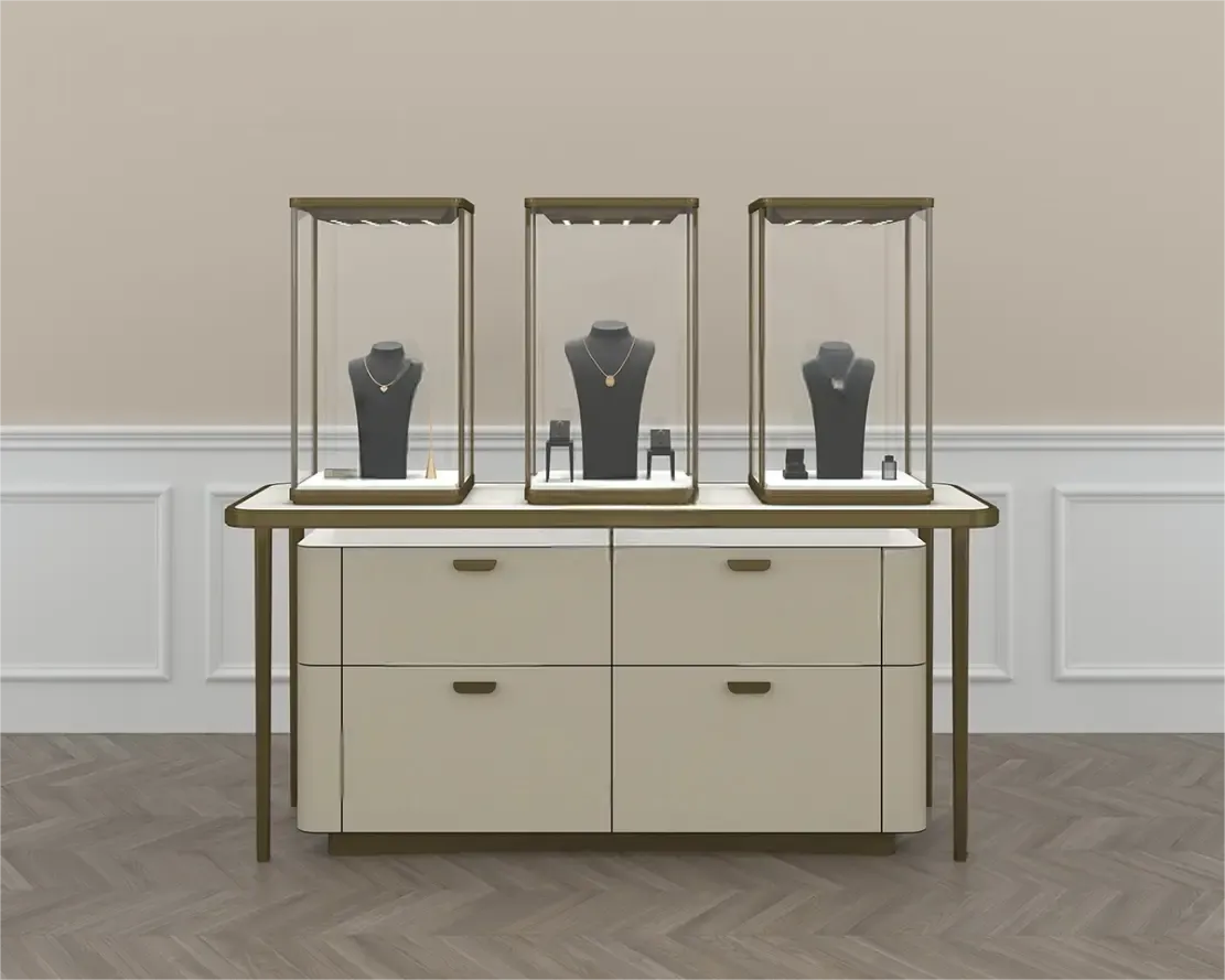 Custom Luxury Jewelry Tall Display Cabinet