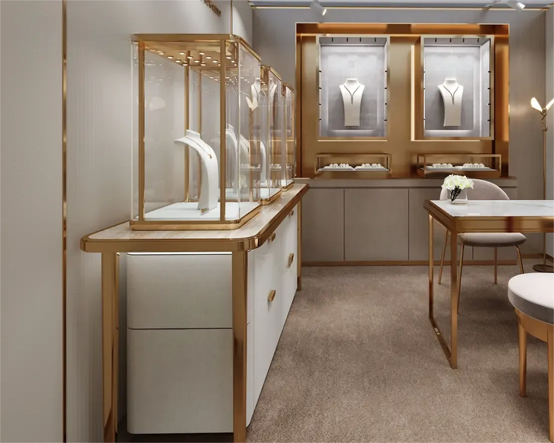 Custom Luxury Jewelry Tall Display Cabinet