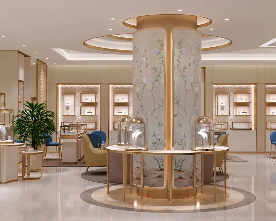 Custom Luxury Jewelry Wall Display Cabinet