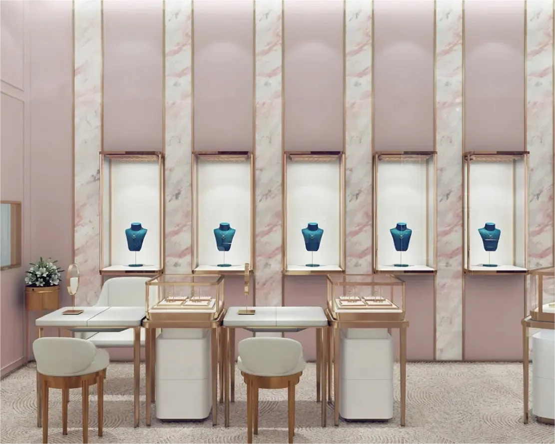 Custom Luxury Jewelry Wall Display Cabinet