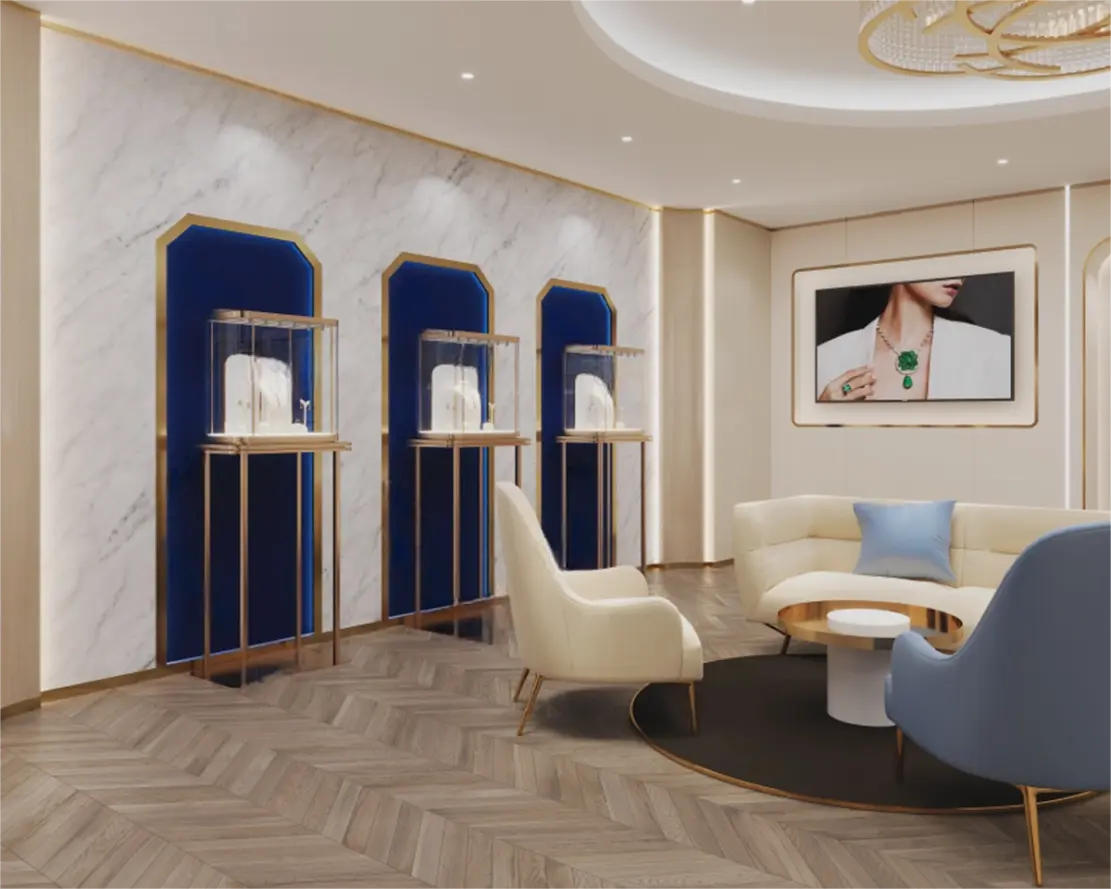 Custom Luxury Jewelry Tall Display Cabinet