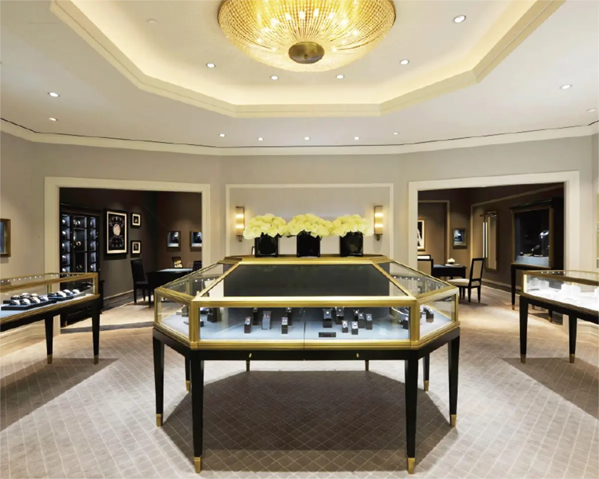 Custom Luxury Jewelry Island Showcase