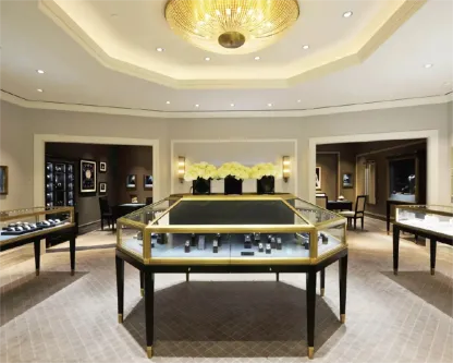 Custom Luxury Jewelry Island Showcase