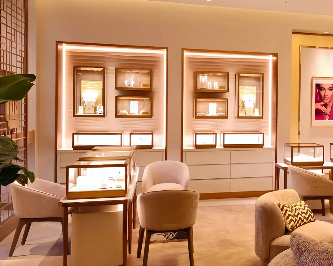 Custom Luxury Jewelry Wall Display Cabinet
