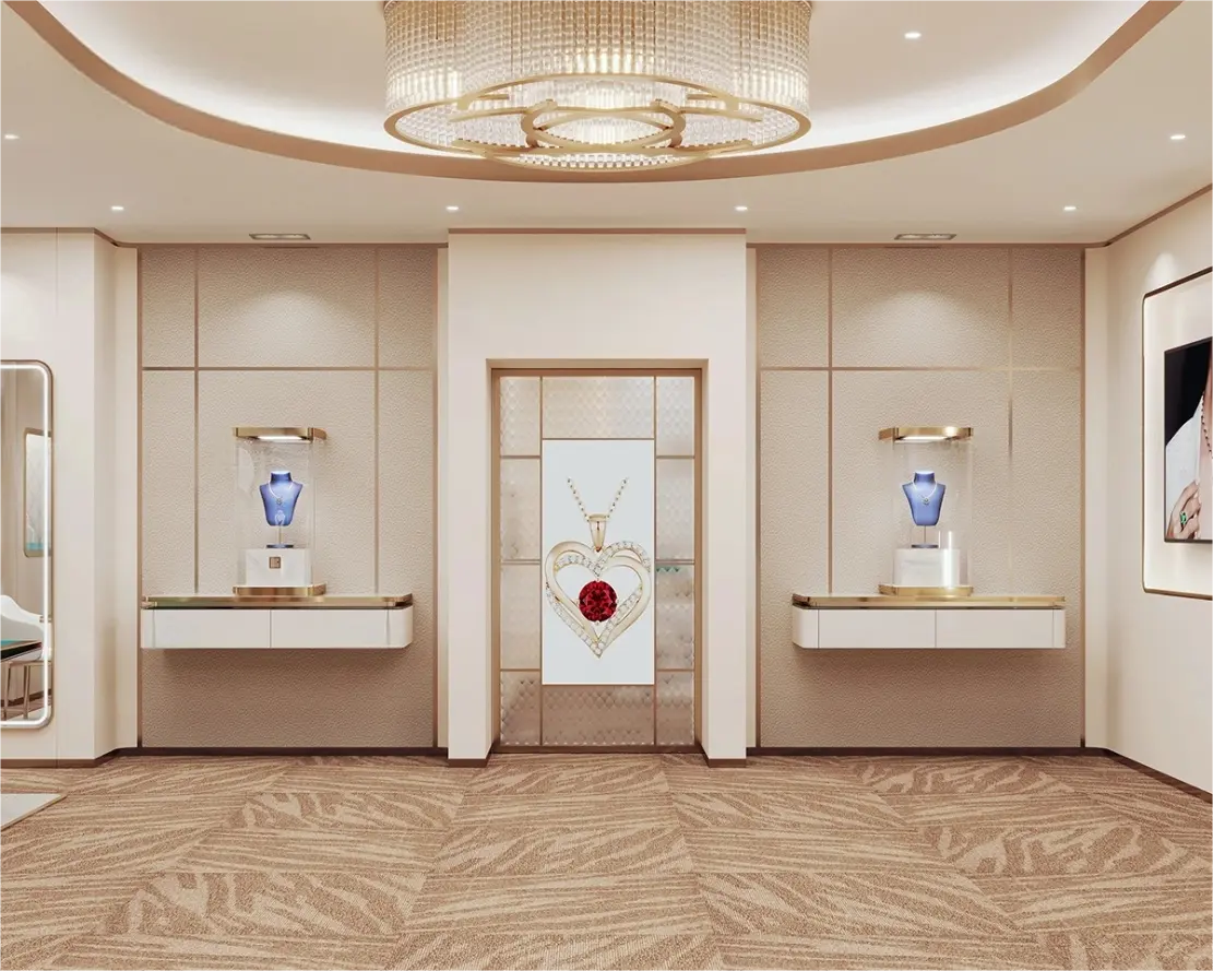 Custom Luxury Jewelry Wall Display Cabinet