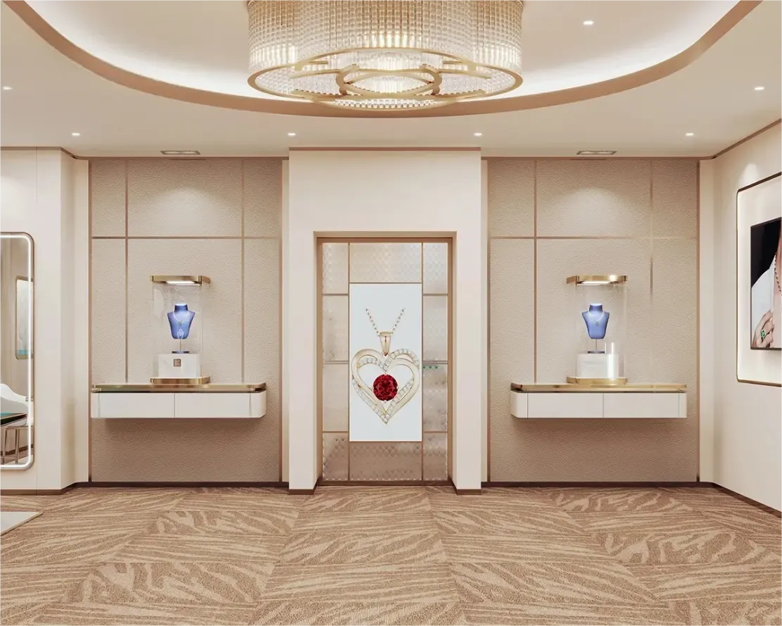 Custom Luxury Jewelry Wall Display Cabinet