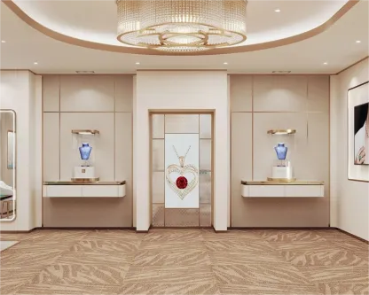 Custom Luxury Jewelry Wall Display Cabinet