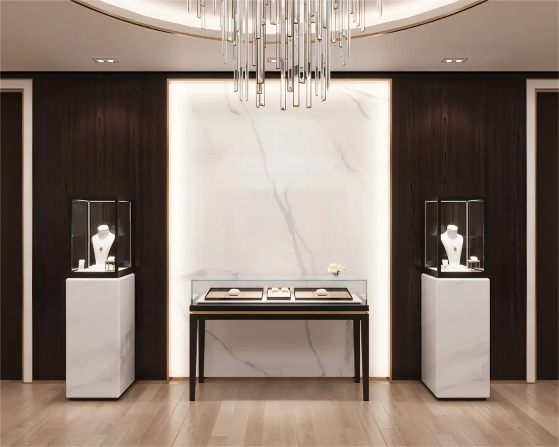 Custom Luxury Jewelry Tall Display Cabinet